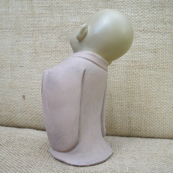 Standing Buddhist Monk Resin Figurine - Picture 6 of 16